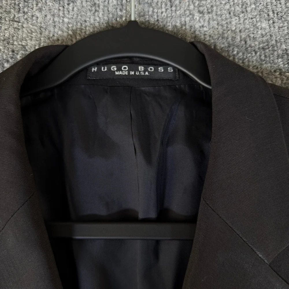 Hugo Boss Mens Black 100% Virgin Wool 3 Button Blazer Sport Einstein Sigma 42R